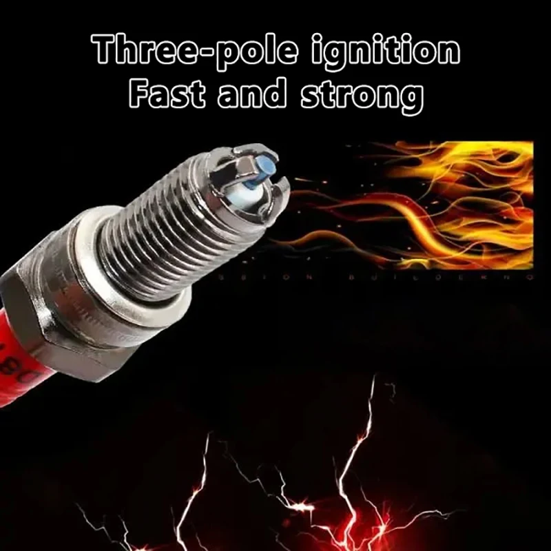 1PC 10mm Motorcycle Iridium Spark Plug Three Jaw Three-Pole Energy-saving Spark Plug For A7TC D8TC 110 125 150