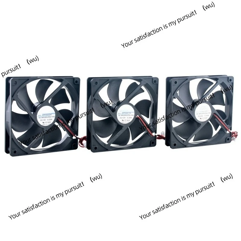 120mm Axial Flow Cooling Fan DC5V/12V/24V 2Pin 120x120x25mm for Chassis Power Frequency Converter ACP12025