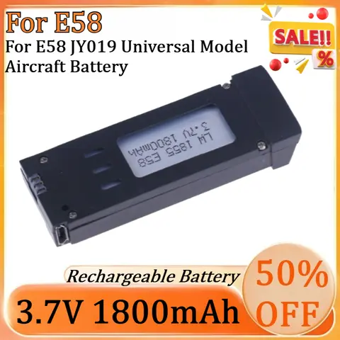 For E58 JY019 Universal Model Aircraft Batteries 3.7V1800mAh Remote Control Aerial Four Axis Folding Drone Lithium Battery