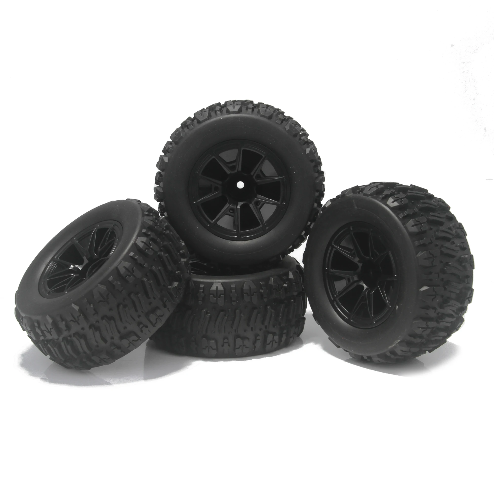 4PCS NEEBRC 90mm 12mm Hex Monster Tires Wheels for 1/14 1/16 RC Car Truck WLTOYS 144001 144010 HBX 16889 16890 SCY 16101 16102
