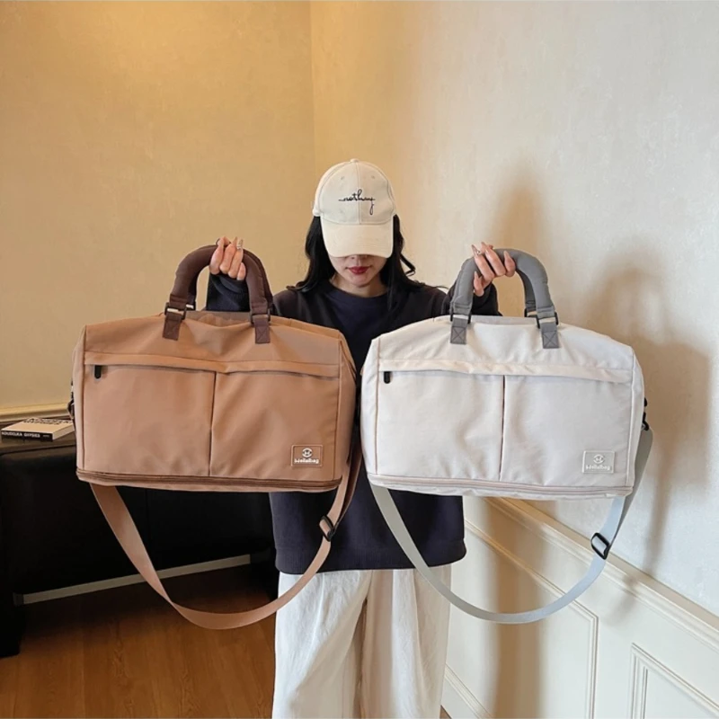 Foldable Maternity Hospital Bag Multi Pocket Diaper Bag with Wet Dry Separation Expandable Travel Tote