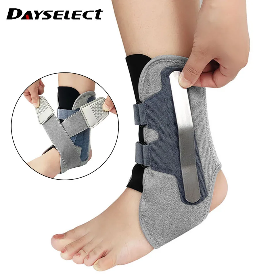 Tobillera deportiva con tira de aluminio, soporte para esguince de tobillo, soporte para articulación, cinta de encuadernación, tobillera fija presurizada, 1 Uds.
