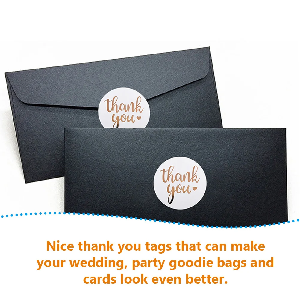 3 قطعة 3 لفات رقائق الذهب شكرا لك ملصقات لاصقة شنطة هدايا تسميات لحفل الزفاف لصالح التعبئة والتغليف علامات التبويب ملصق مزخرفة