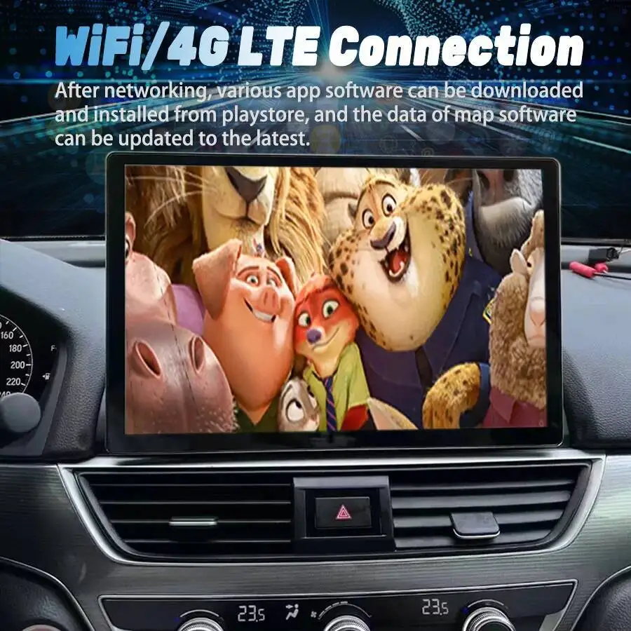 13.3'' Android 2K Screen For Honda Accord 2018 2019 2020 Stereo GPS Car Multimedia Video Player Navigation Carplay Head Unit