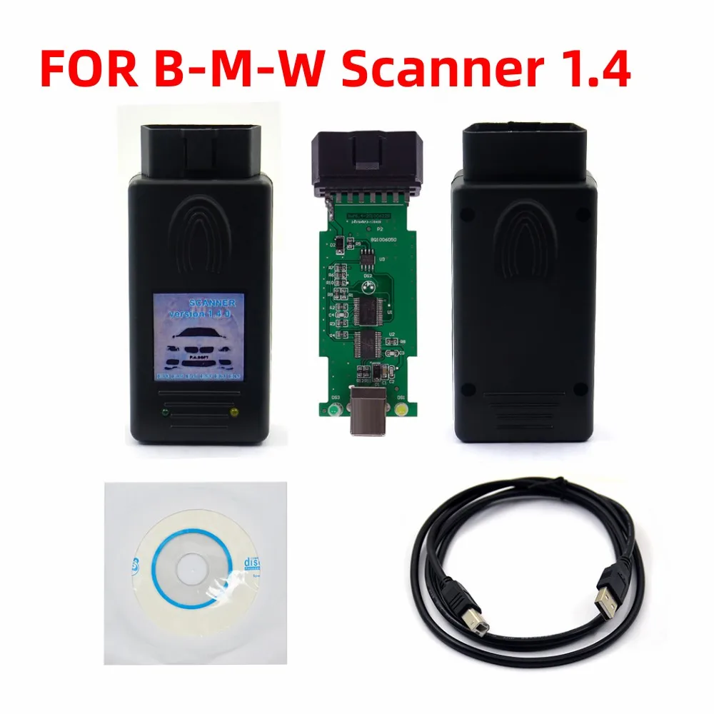 أداة ماسح ضوئي تشخيصي تلقائي لسيارة BMW ، قارئ شفرة ، BMW 1.4 USB ، 1.4.0 ، OBD2 ، 2023 ، جديد