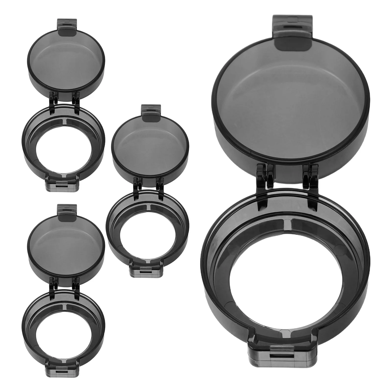 4 szt. Osłona na klamkę bezpieczeństwa, czarna, przezroczysta, ochronna na klamkę do zamka elektronicznego, bezkluczykowego, cyfrowego zamka zatrzaskowego