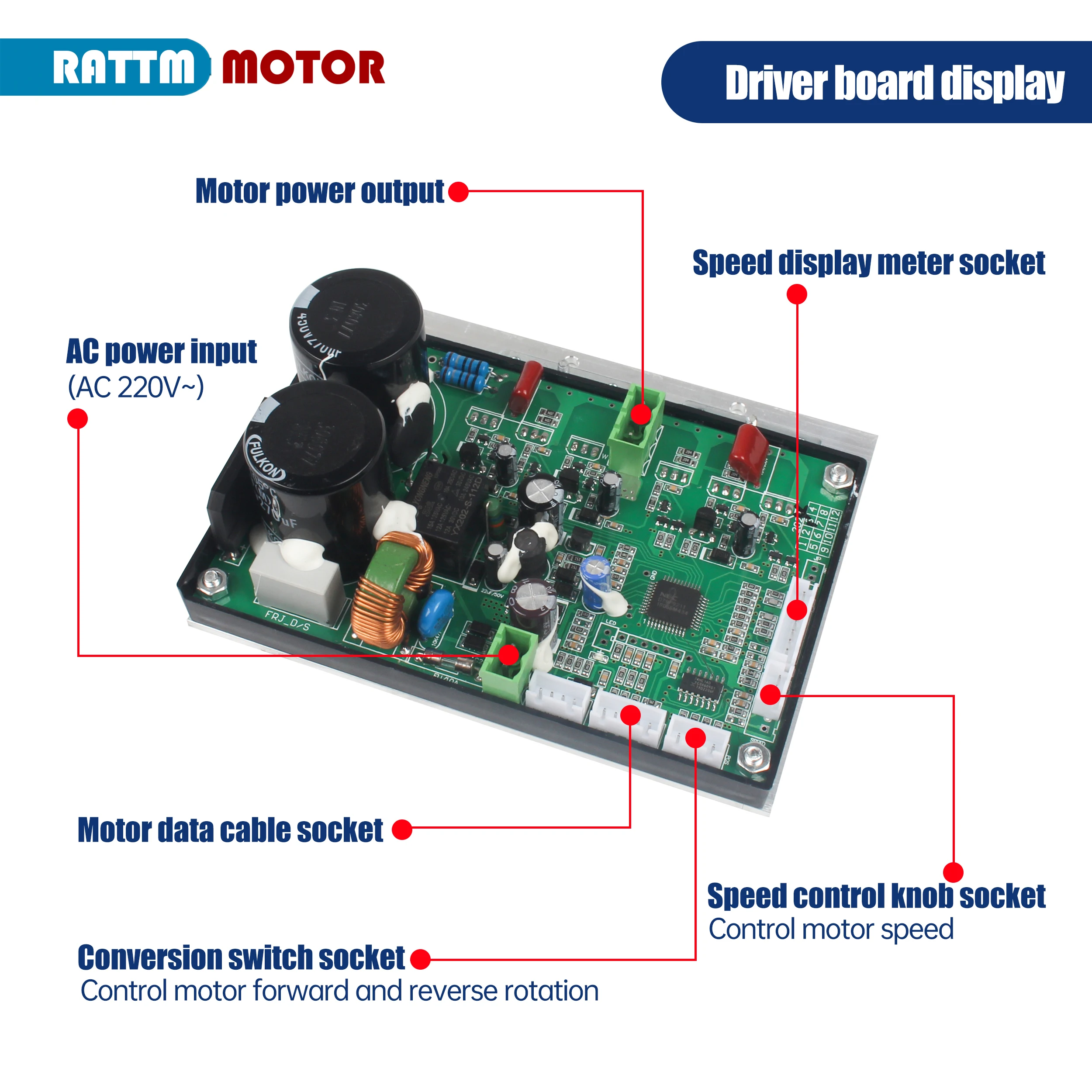 Contrôleur de carte de panneau de commande pour moteur de broche de tour sans balais DC, pièce de Machine de tour CJ-0618
