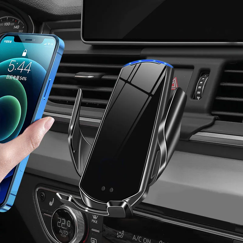 Automatic Clamp 15W Wireless Car Charger Mount Fast Charging Phone Holder For iPhone 14 13 12 Samsung S20 Smart Sensor Brcklet