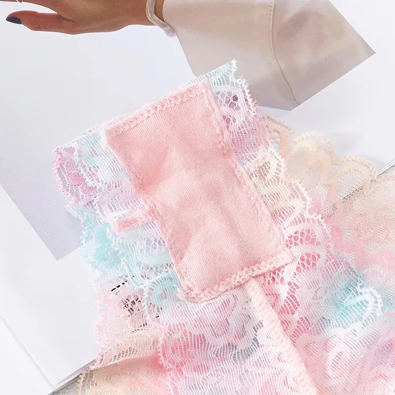 مثير زهرة سراويل النساء طباعة الدانتيل سيور ملخصات مريحة منخفضة الخصر T-الظهر الملابس الداخلية سلس Femlae الملابس الداخلية السروال #6