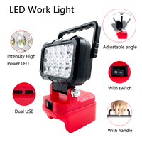 LED Work Light for Milwaukee m18 18V Battery Cordless Work Light with 2 USB Charging Port Portable Home Light outdoor Flashlight