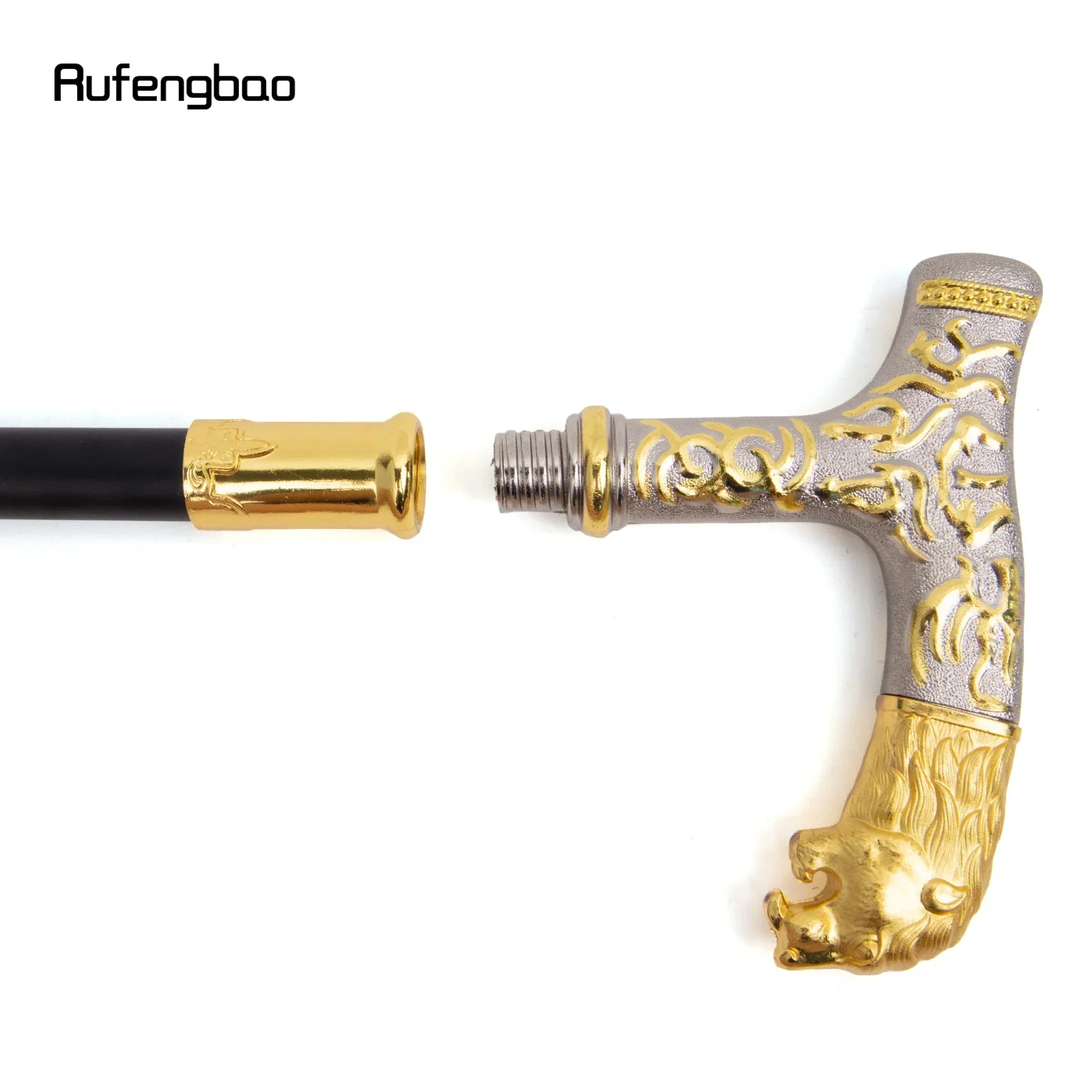 Роскошная трость с ручкой золотого и белого льва, вечерние модные элегантные трости для выступлений, сценическая трость 89 см