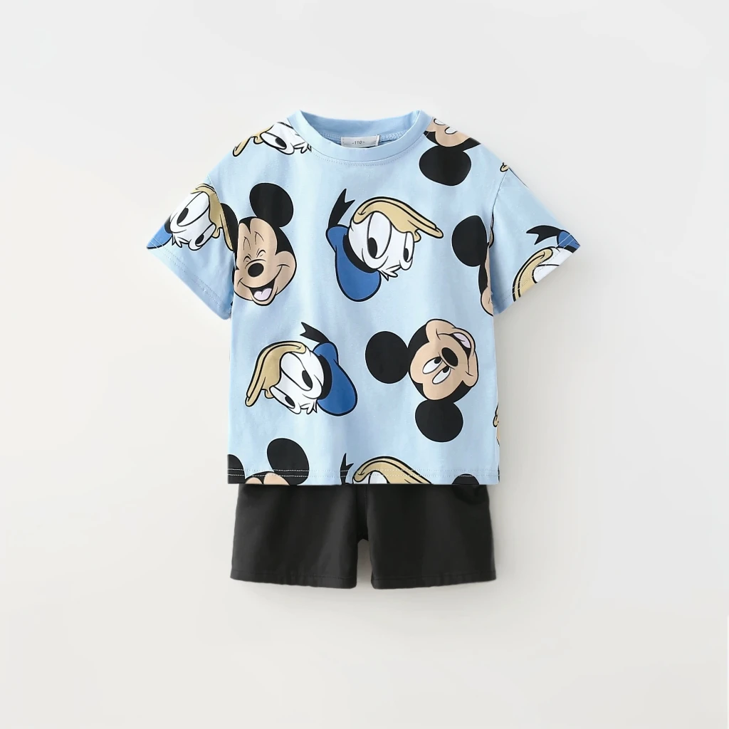 Cartoon Kids Set Mickey Mouse Gedrukt Kinderkleding T-shirt Shorts 2 stk/set Peuter Jongens Korte Mouwen Pak Kinderen Trainingspakken