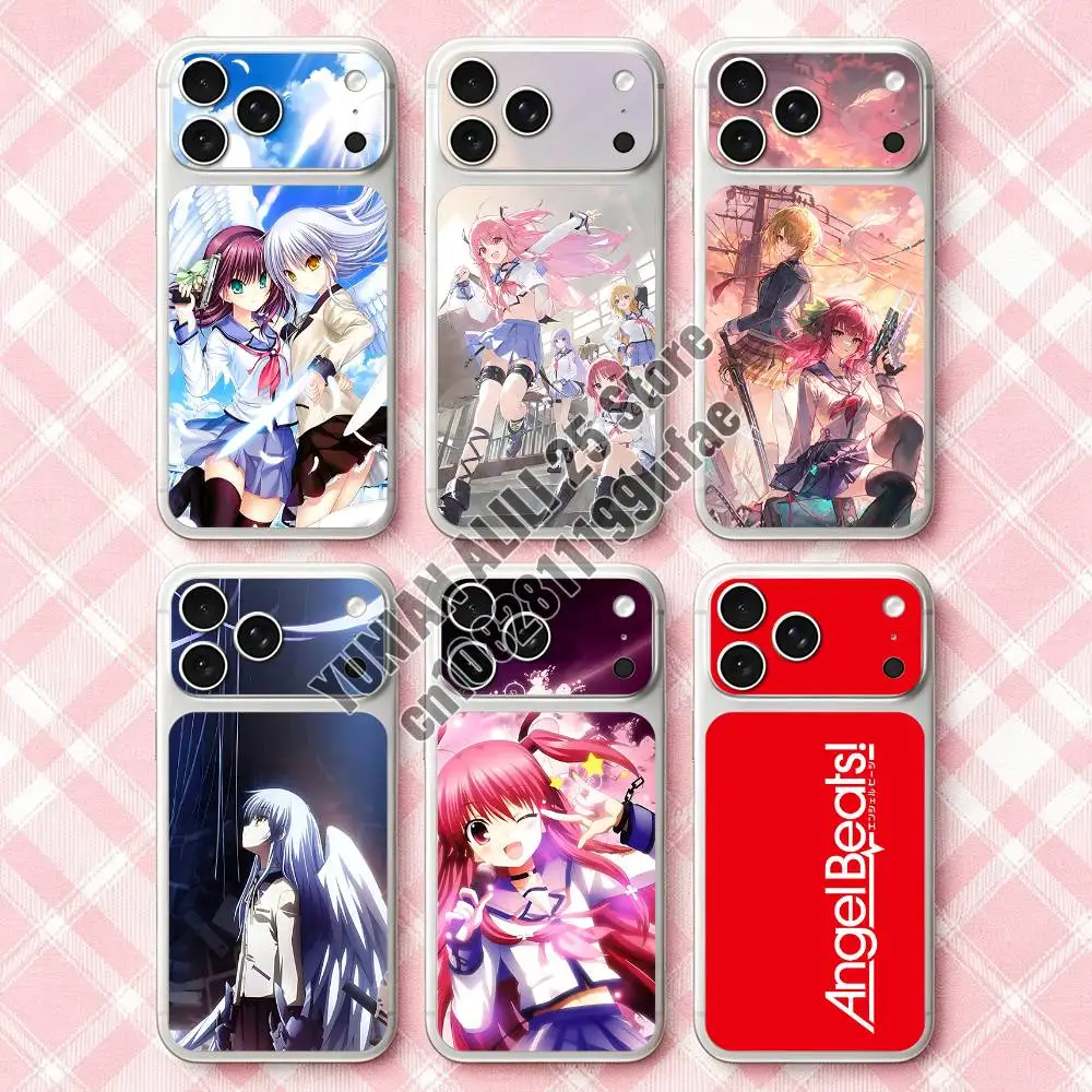 Angel Beats Kanade Yuri Yui Removable UV Film for iPhone 17 Pro 18 ProMax HD Back Sticker