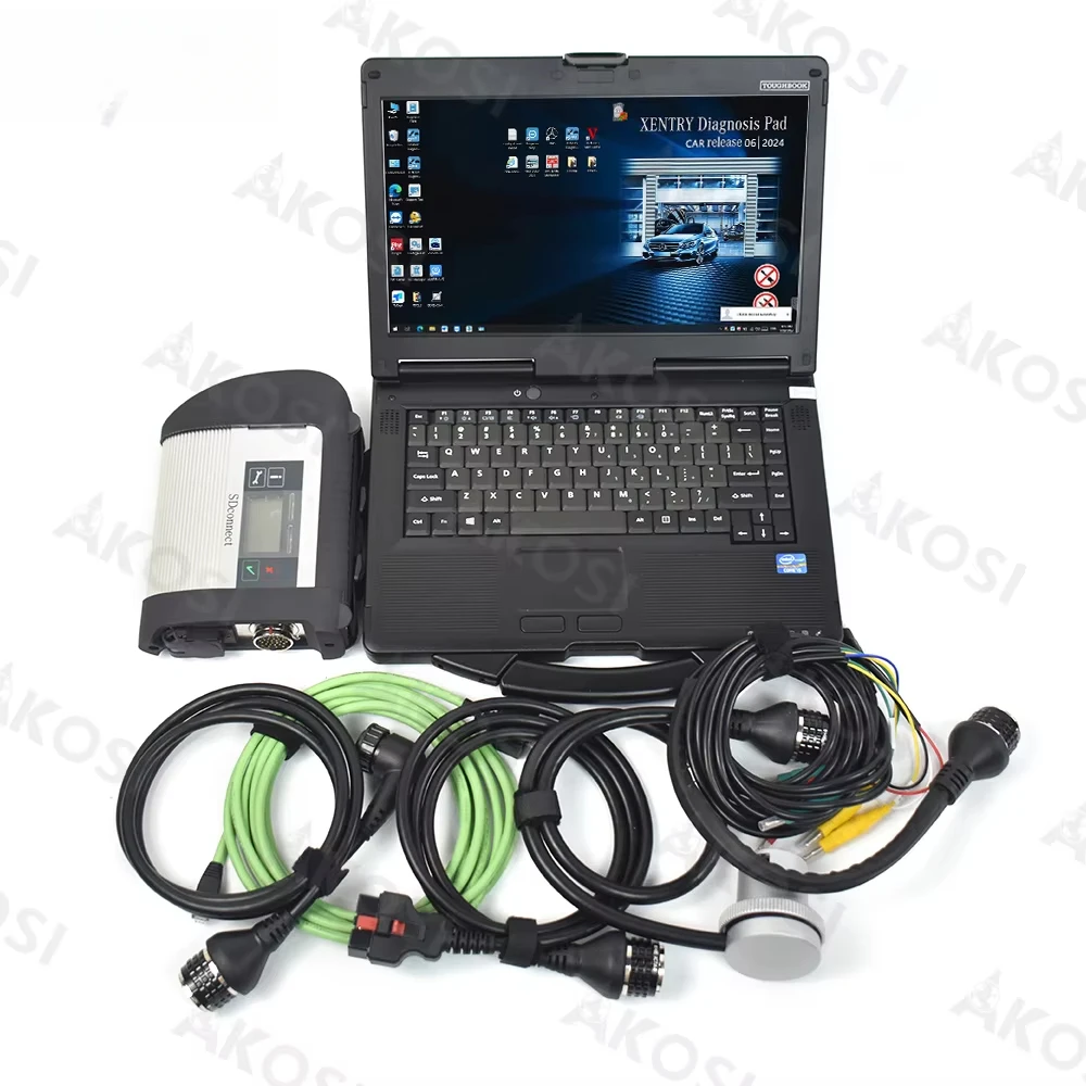 

C4 SD Connection Compact C4 Plus DOIP Functional Main Interface Multiplexer,M e r c e d e s+ CF53 Laptop with Wireless Obd Cable