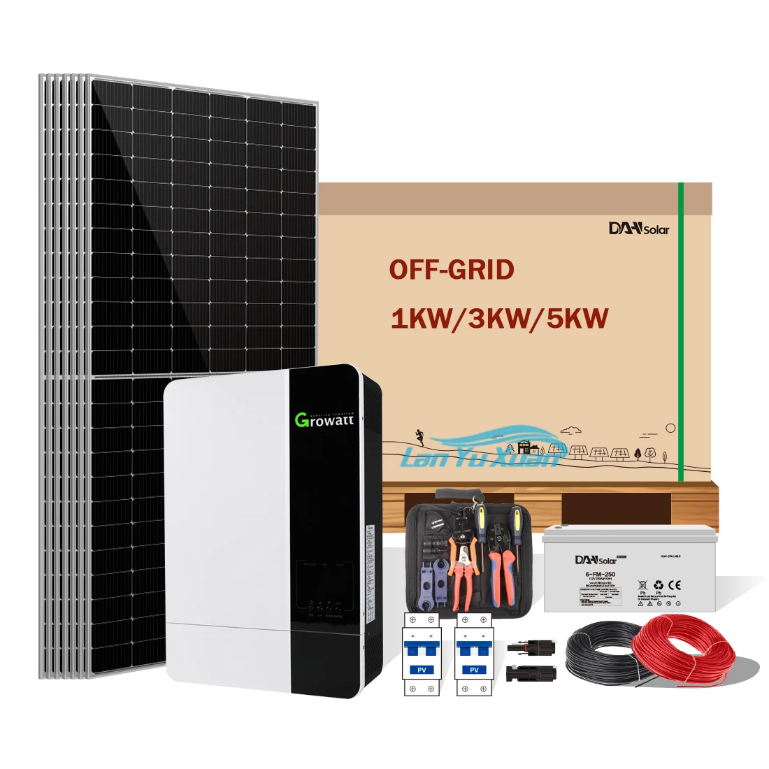 Complete solar mounting system roof 1kw 3kw 5kw off grid solar power system for houses