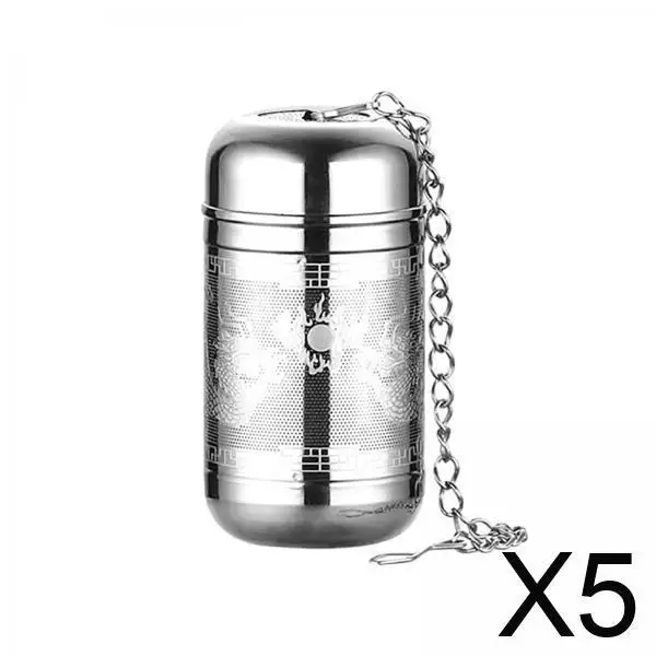 

5x Loose Tea Infuser Tea Strainer Kitchen Accessories Reusable Teapot Strainer Spice Infuser for Tea Spices Soups Seasonings