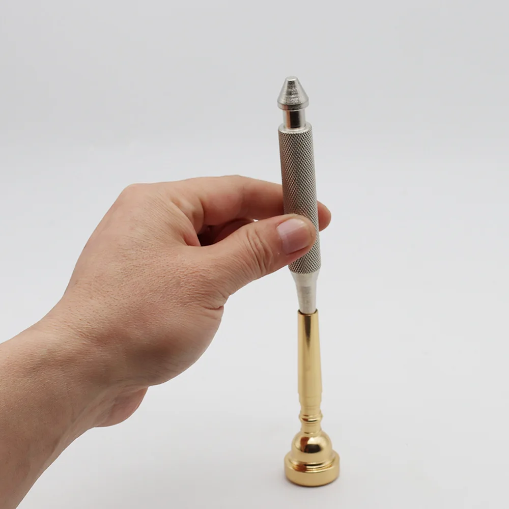 1pcs Trumpet Mouthpiece Repair Mandrel, Mouthpiece Dent Removal Straightening Tool for 3C 5C 7C, Brass Instrument Tool
