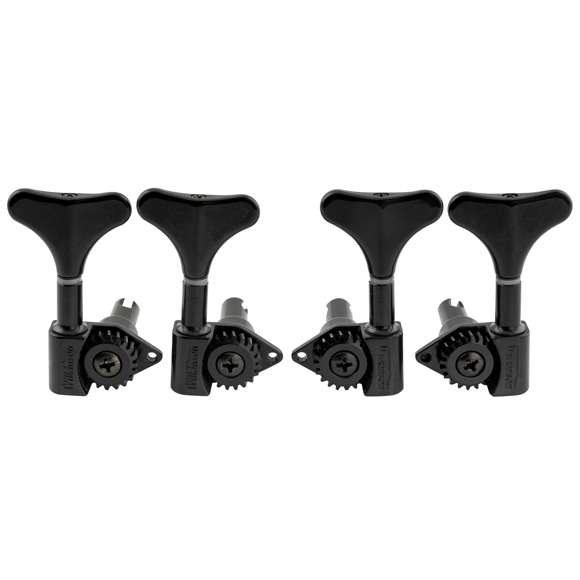 Wilkinson 2R2L 20:1 Ratio Open Gear Bass Machine Heads Tuners Tuning Pegs Keys with 90 Degree Screw for Ibanez Electric Bass