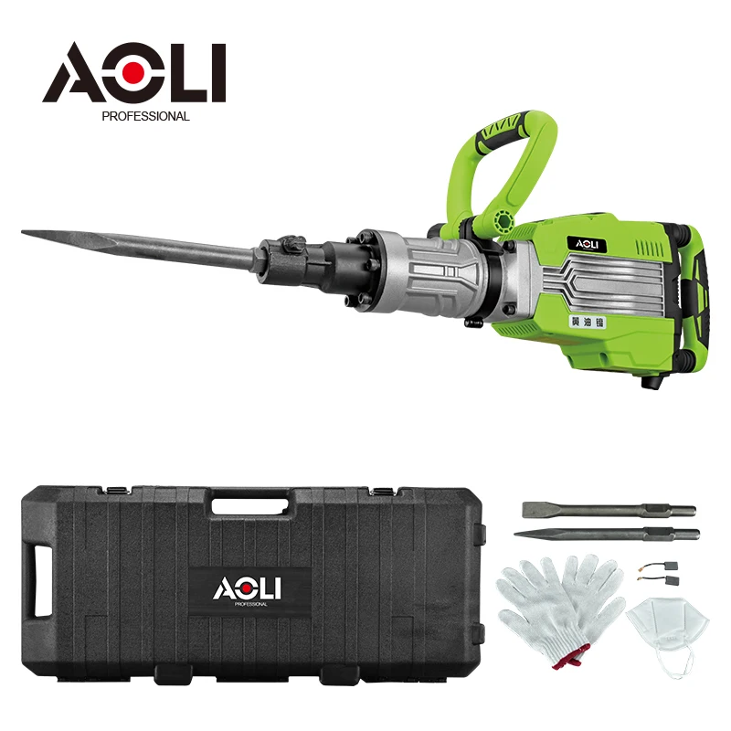 AK911 Electric Demolition Jack Hammer Concrete Breaker Puncher  HEX30 Chisel Breaker Hammer Drill
