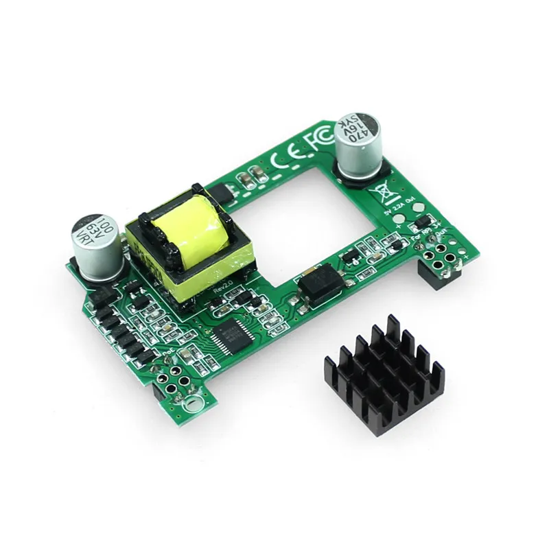 Raspberry Pi PoE HAT & Ethernet Switch - 2-Port Gigabit Network Expansion Board for 3B+/4B (Power over Ethernet)