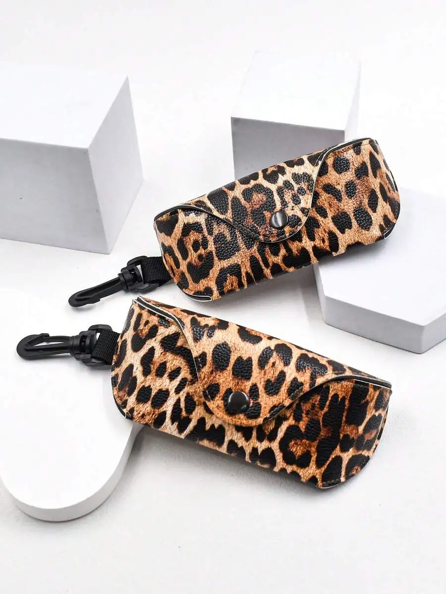 1PC Funky Leopard Print Eyeglass Case Soft Glasses Case Car Suitable For Storing Glasses In A Bag Men'S And Women'S Eyeglass
