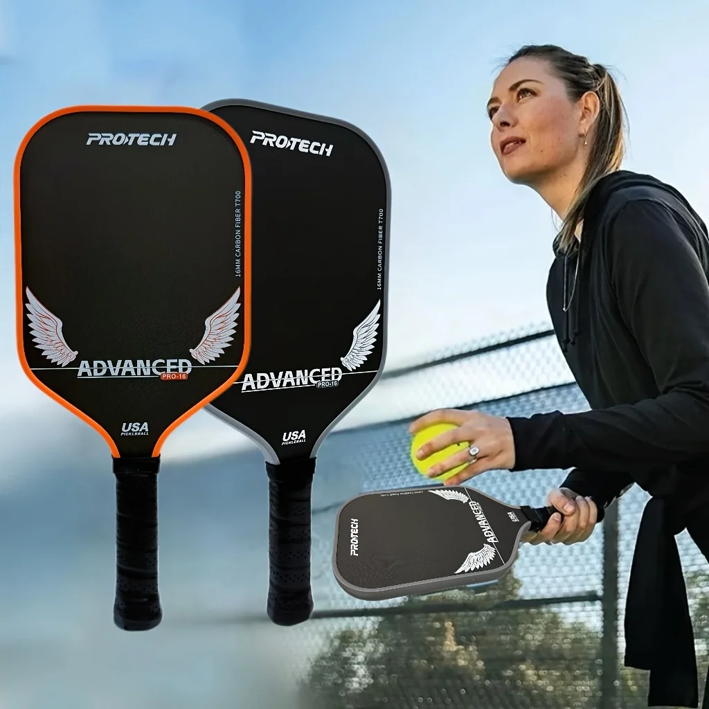 

T700 Carbon Fiber Pickleball Racket, Textured Matte Finish, PP Honeycomb Core, Ergonomic Grip - Enhanced Control, Power and Spin