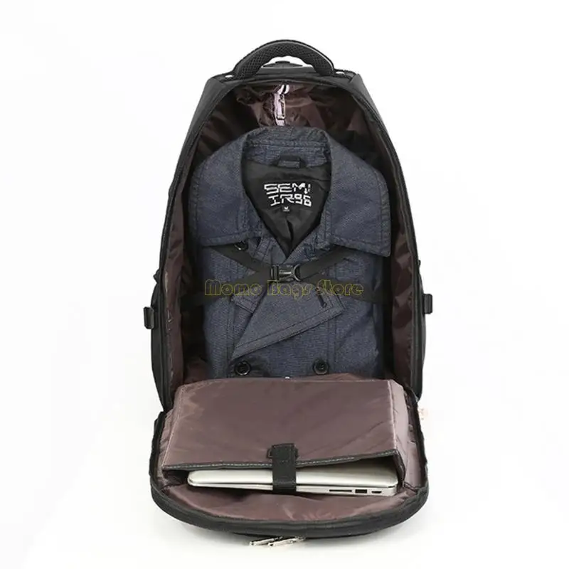 

X90D Rolling Backpack Splashproof Wheeled Laptop Pack Carry on Luggage Business Bag