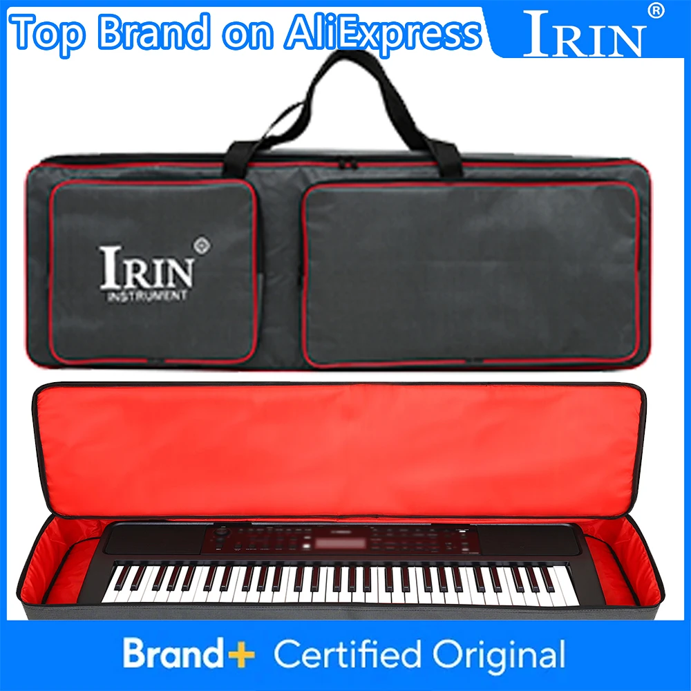 

Рюкзак для клавиатуры IRIN, сумка-рюкзак с утолщенной подкладкой 10 мм, водонепроницаемая нейлоновая сумка для клавиатуры 61, чехол для электронного пианино, чехол для электроинструмента