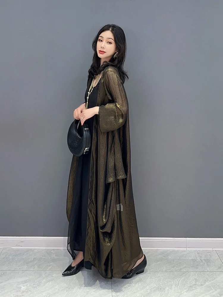 Vefadisa 2024 Spring Summer New Fashion Casual Two Sided Irregular Loose Casual Women Wear Trench Trendy Matching Top ZY593