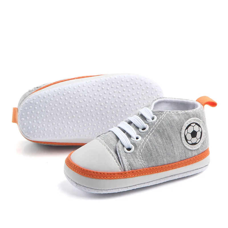 Meckior Colorblocking Boys Girls Canvas Soccer Shoes Baby Sneakers Lace Up Soft Sole Anti Slip Newborn Toddler Shoes