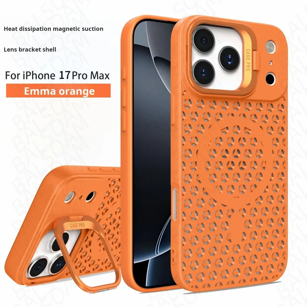 Pour Magsafe étui de Dissipation thermique de Charge sans fil magnétique pour iPhone 17 Air 16 E 15 14 Plus 13 12 11 Pro Max couvercle de support d'objectif