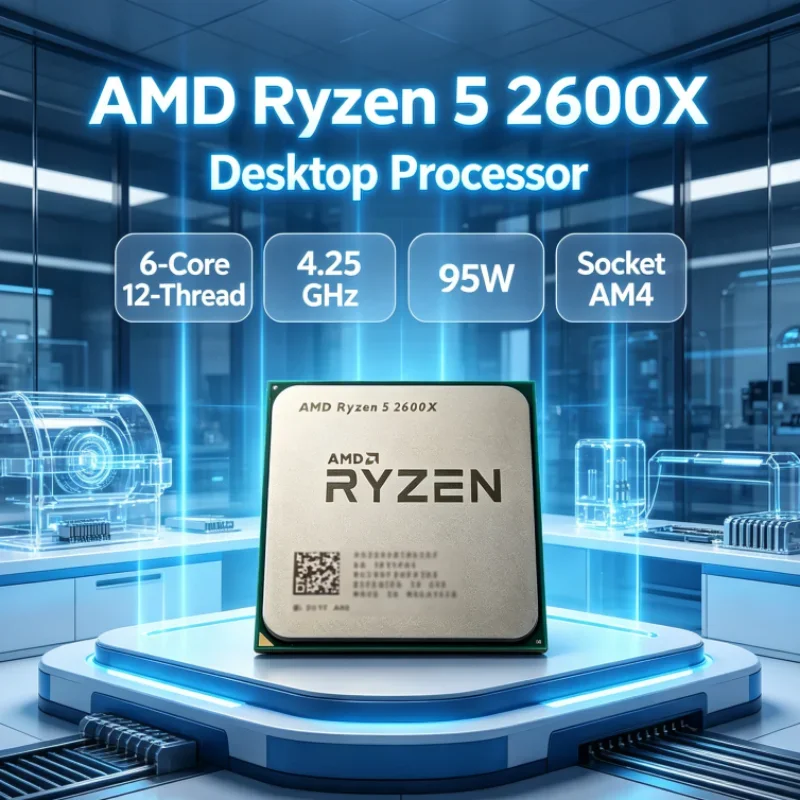 AMD Ryzen 5 CPU Processor R5 2600X Gaming CPU AM4 3.6GHz Base 4.25GHz Max CPU 95W 6-Core 12-Thread