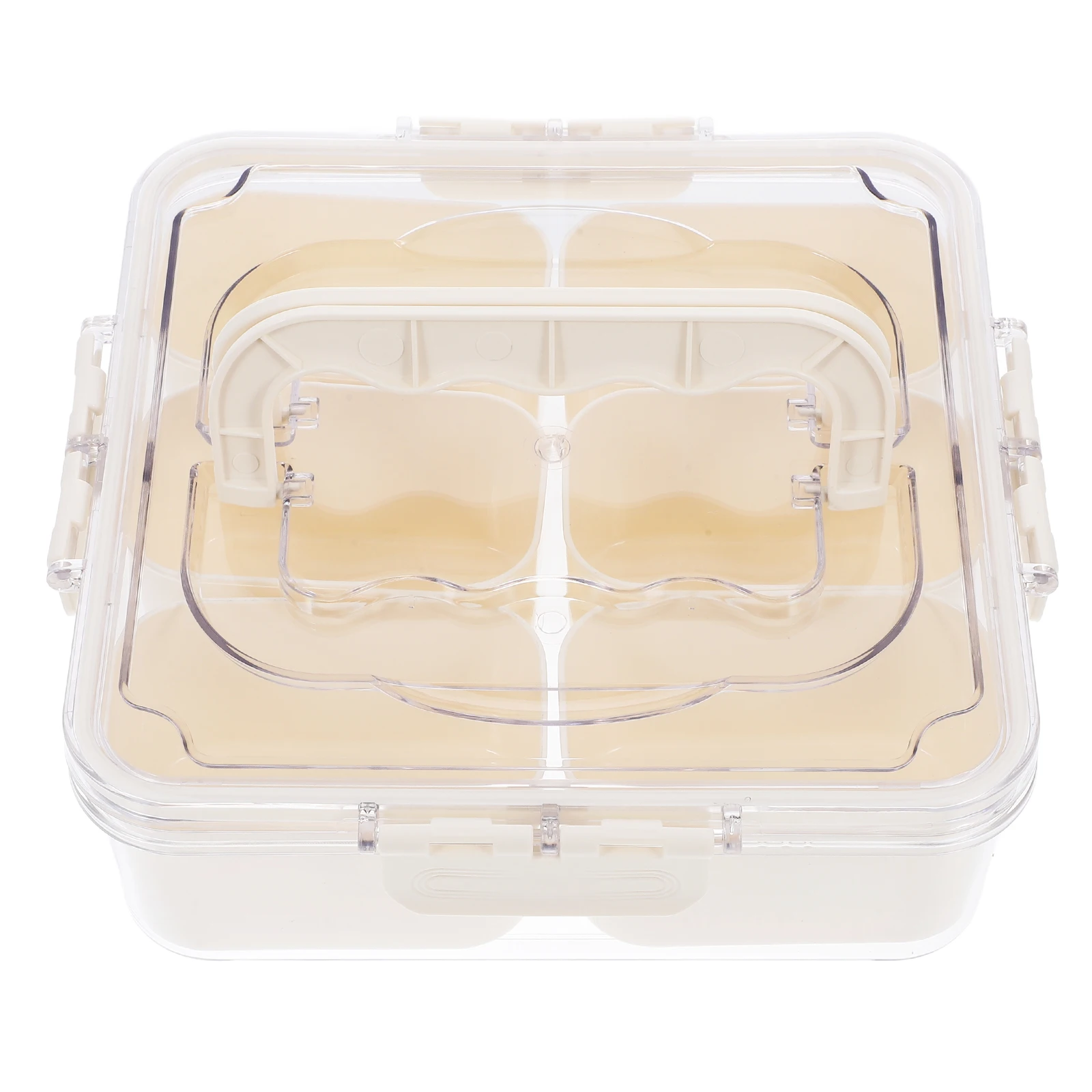 

Seasoning Box Fridge Organizer Multi Compartment Transparent PP Trays Freezer Condiments Storage Container Household