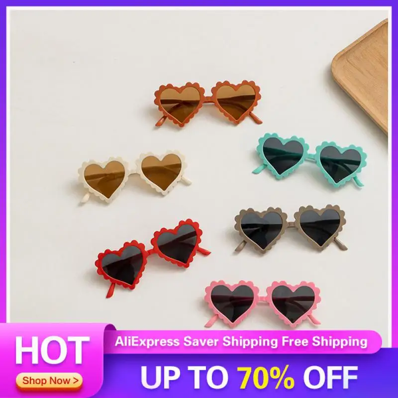 Love Sunglasses Anti-uv Glasses Lovely Outdoor Eyeglasses Sun Glasses Women Sunglasses Children Shades Concave Shape