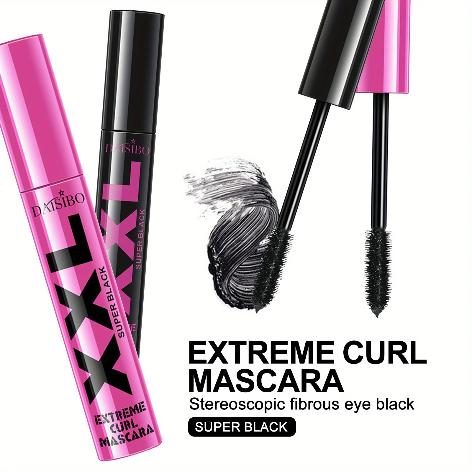 Mascara volumizzante Nessuna sbavatura Nessuna rimozione del trucco Allungamento Ispessimento Mascara nero arricciante a lunga durata per tutti i tipi di pelle