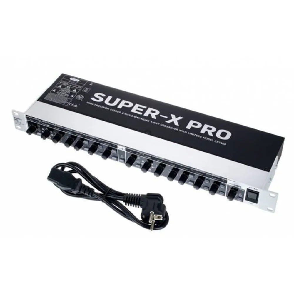 2026 CX3400 High-Precision Stereo 2-Way/3-Way/Mono 4-Way Crossover with Limiters, Adjustable Time Delays and CD Horn Correction
