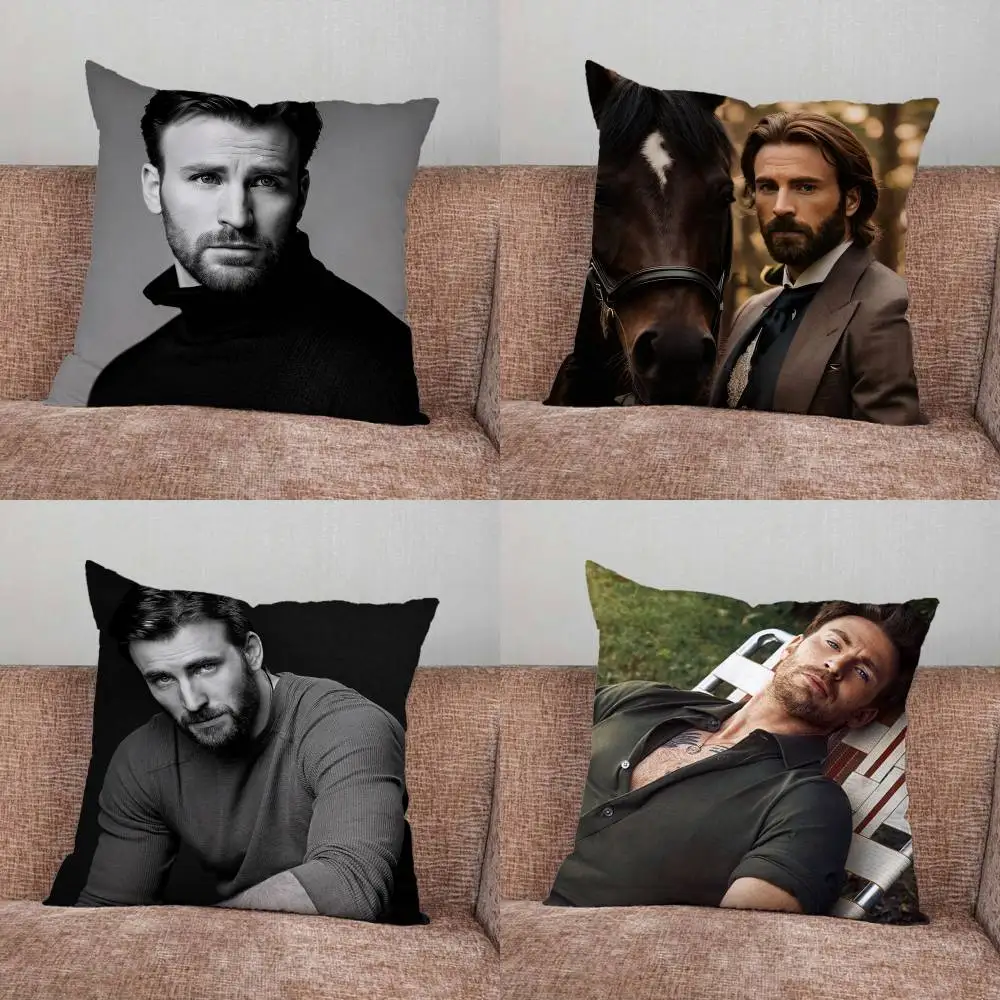 

A-Actor C-Chris E-Evans Pillow Case Pillowcase Home Sofa Cushions Car Cushions Pillowcover Office Pillowshell Pillow
