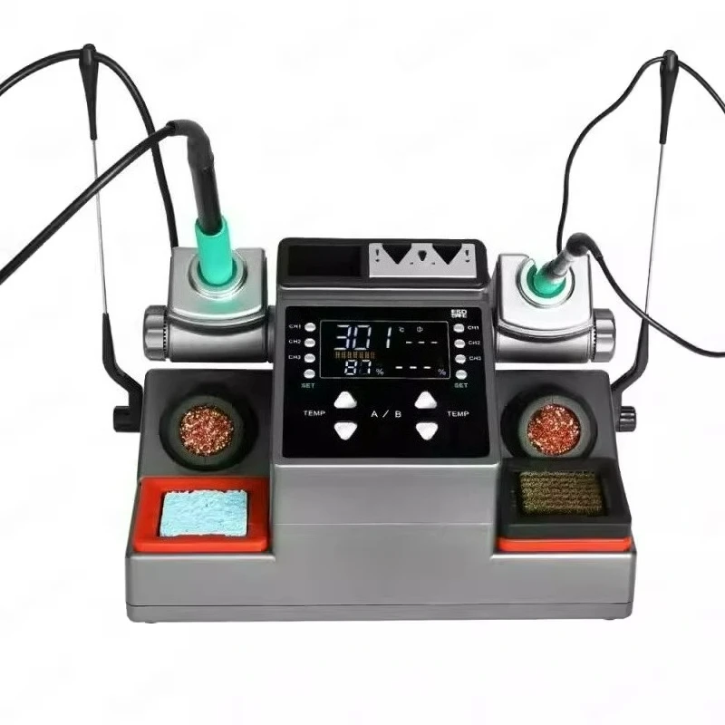 A902 Soldering Station With C210 C245 Double Handles Welding Rework Platform for Phone PCB BGA Repair Solder Tools