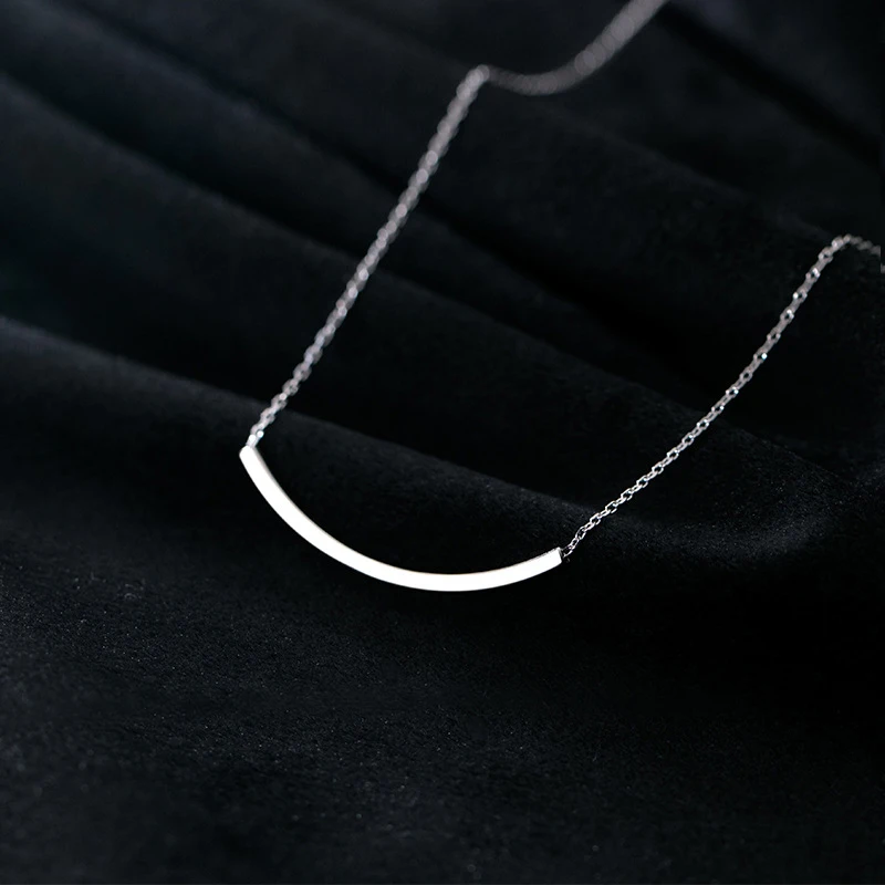 Women's 925 Sterling Silver Simple Geometric Necklace
