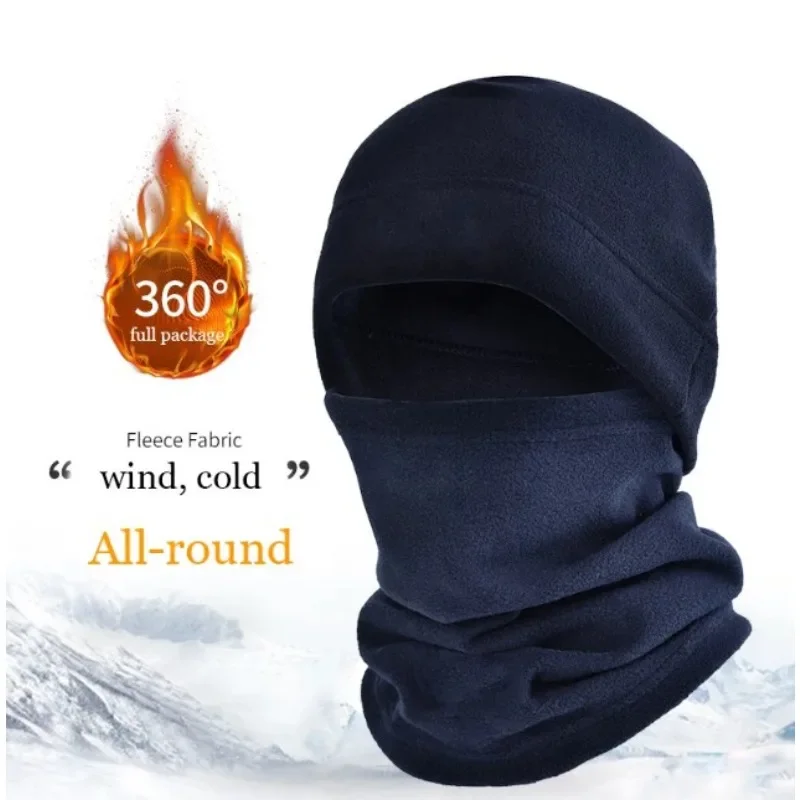 Winter Polar Coral Fleece Balaclava Men Face Mask Neck Warmer Beanies Thermal Head Cover Tactical Military Sports Scarf Ski Caps