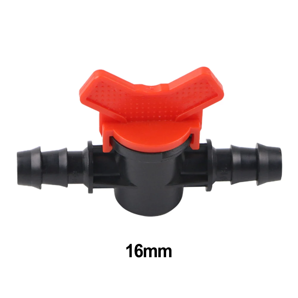 Ball Valve Connector Shutoff Valve for PE Pipe PN4 Drip Hose Made with PP Material Suitable for 16mm 20mm 25mm Sizes