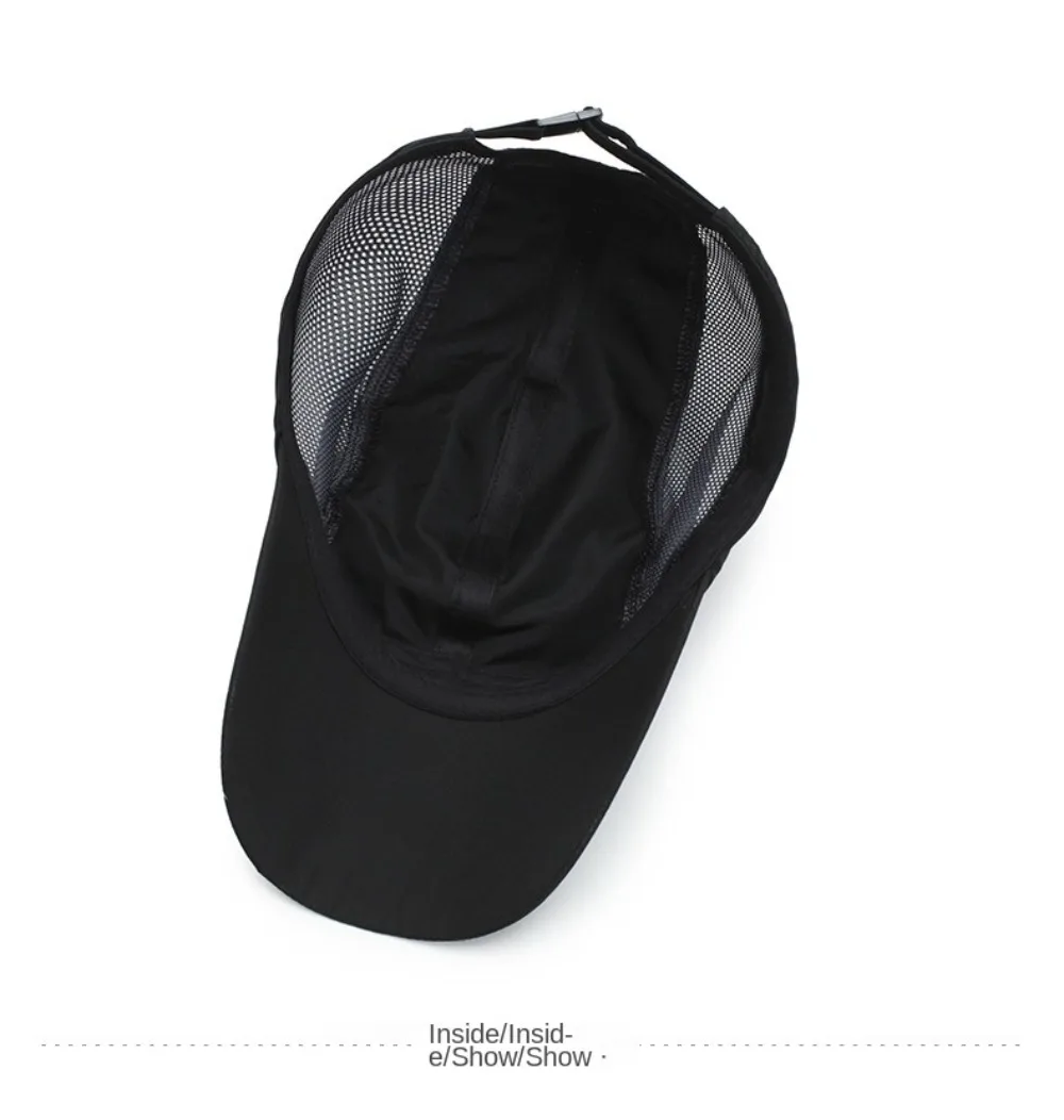 Modische Baseballkappe mit breiter Krempe, atmungsaktiv, verstellbar, schnell trocknend, Sonnenschutz, Sommer – Detail 8