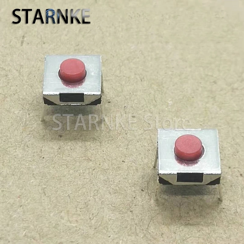 100PCS 6*6*3.1 Tactile Tact Switch Vertical 4Pins Red Push Button Switch Micro Switch 6X6X3.1mm