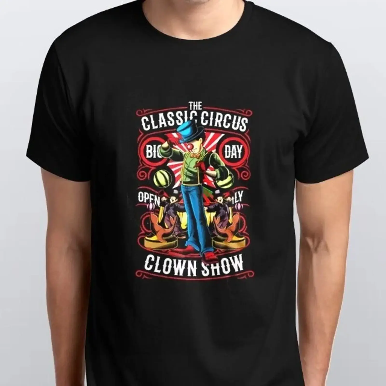 The Classic Circus T Shirt 100 Baumwolle Premium S M L XL vintage Washed Comfortable Slightly streetwear Stretched Breathable