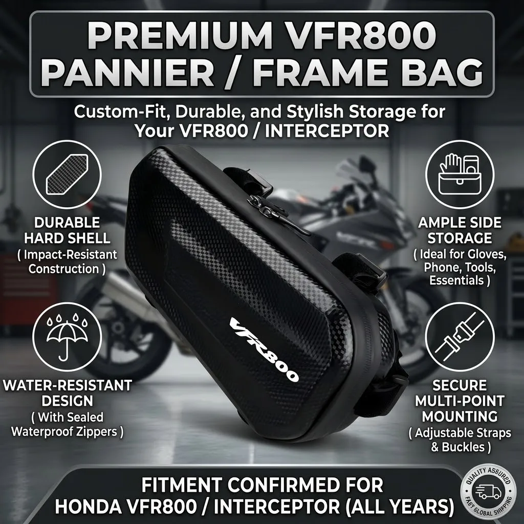 Easy To Clean Large Capacity EVA Motorcycle Saddle Bag Tool Bag With LOGO For Honda VFR800F VFR 800F 800 F 2010-2020