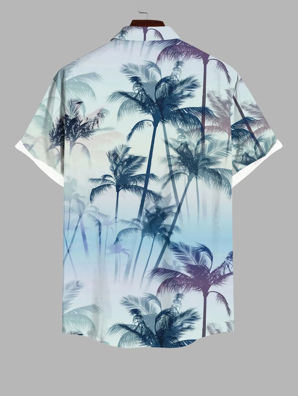 Rosegal Matchable Couple Hawaiian  Coconut Tree Ombre Print Shirt or Plus Size Flare Tank Dress 2026 new Holiday Couple Outfits