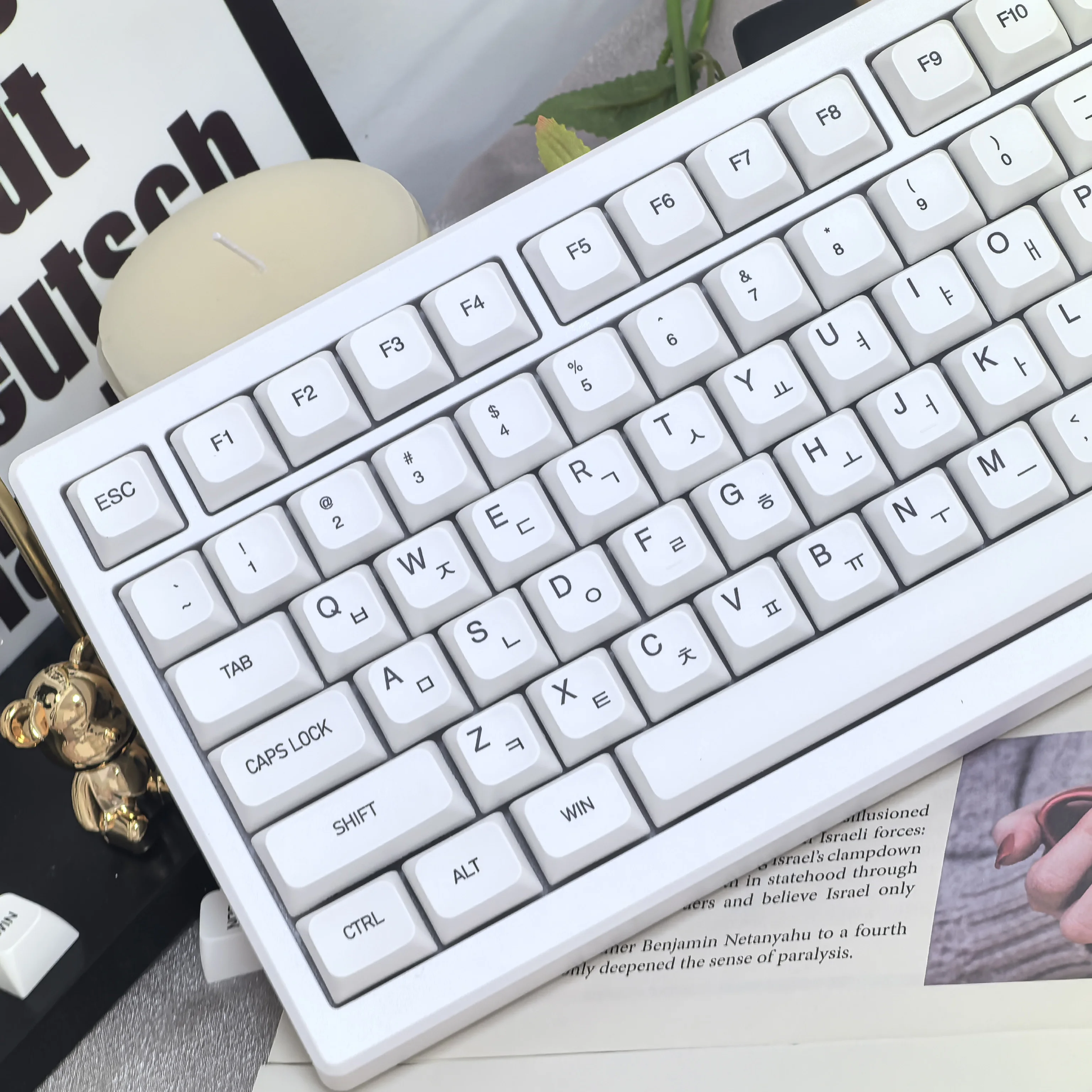 Putih Rusia/Korea Keycap XDA disederhanakan Pbt panas kerajinan sublimasi susu putih Matte Keycap Set 120 kunci untuk Gmk 87/75/98/104