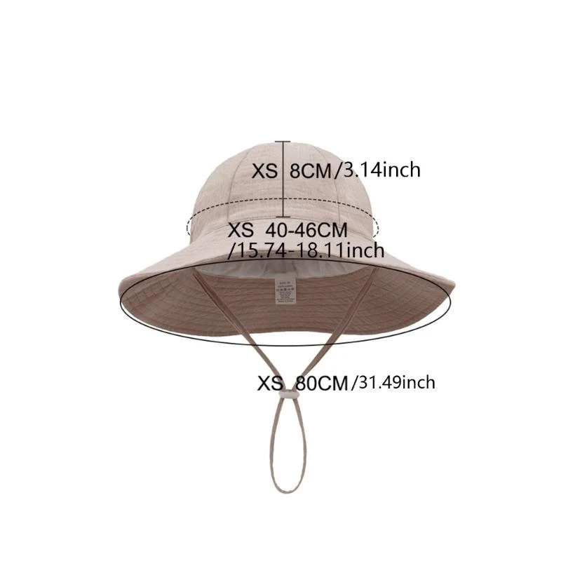 قبعة صياد الأطفال مع حماية UPF50+ للمغامرات الخارجية من عمر 6 إلى 12 شهرًا قبعات دلو للرضع أغطية رأس أنيقة 24BE