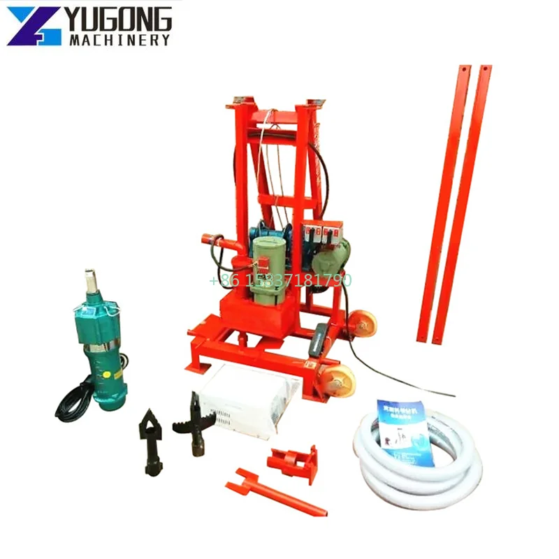 Diesel Engine Low Cost Water Well Drilling Rig Machine Portable Borehole DTH Mini Impact Drill Rig Cable Percussion Drilling Rig