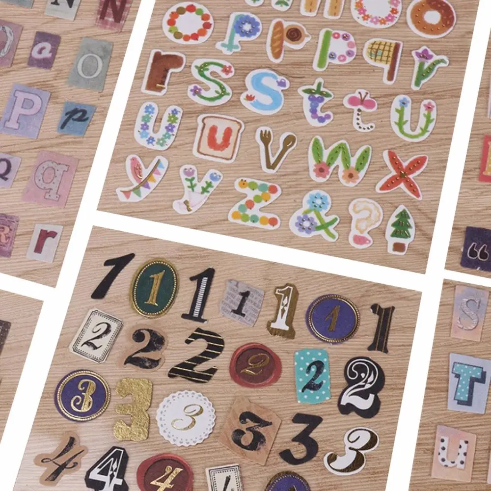 

Decoration Diary Sticker DIY Scrapbooking Handmade Stickers English Alphabet Number DIY Decorative Stickers Decorative Stickers